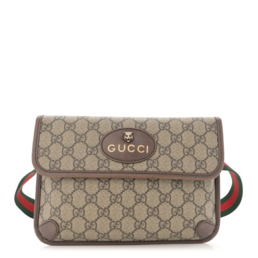 Gucci GG Supreme Beige Monogram Crossbody Bag